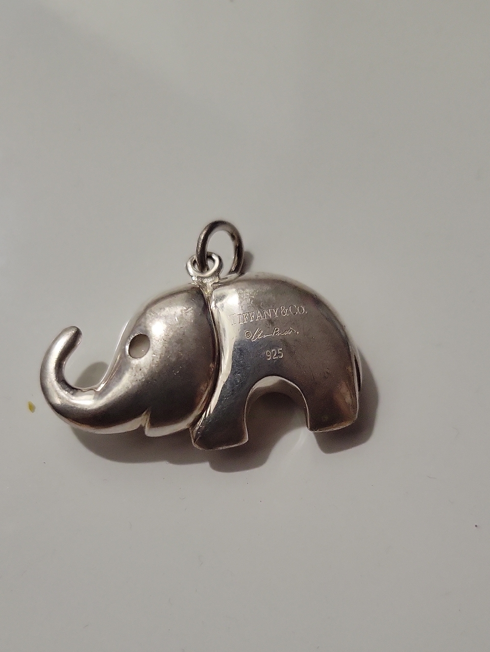 Vintage Tiffany & Co. Silver Elephant Pendant Charm